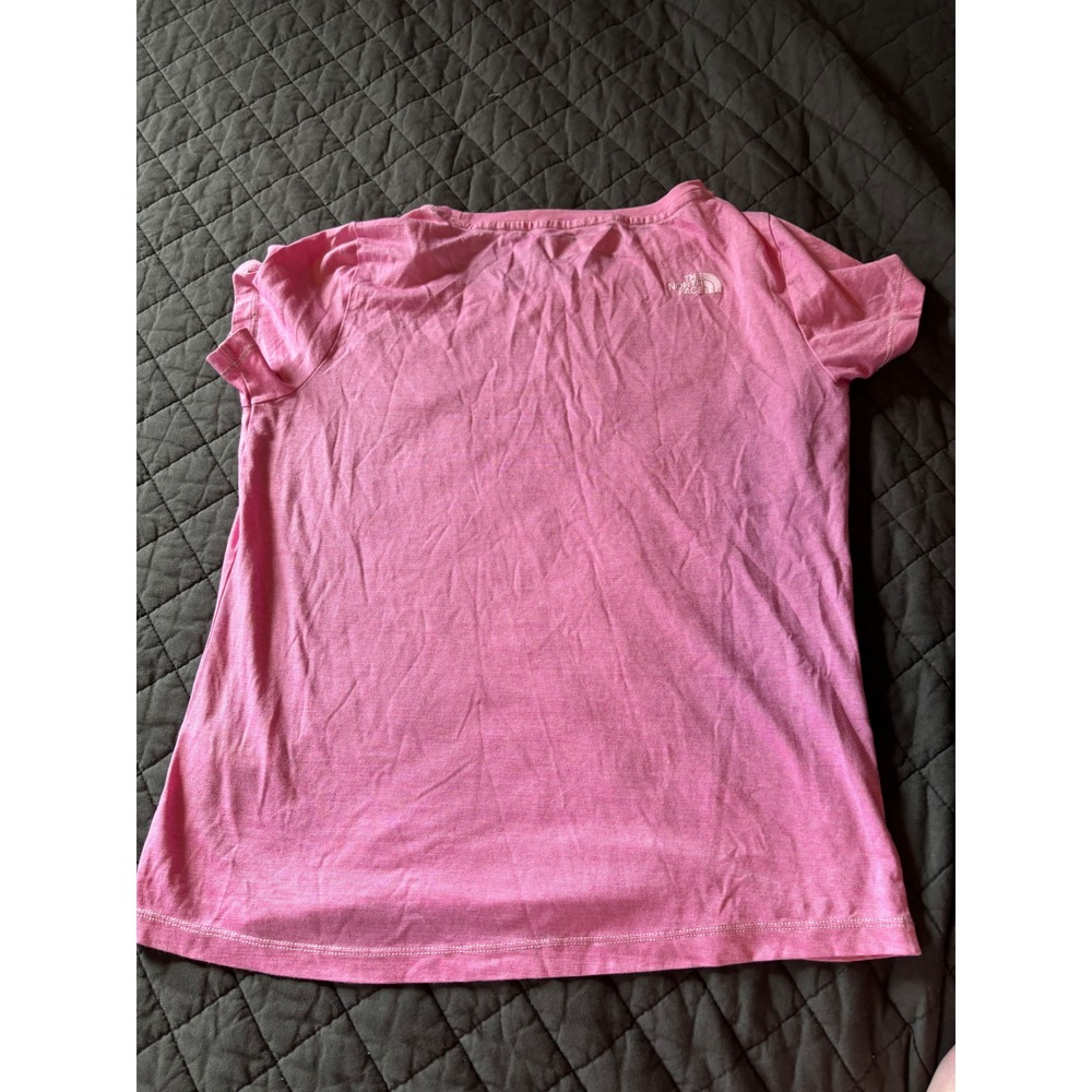 The North Face Womens Pink Heathered Short Sleeve Pocket T-Shirt Size Medium - Picture 6 of 6